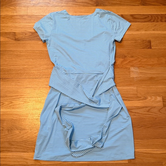 Vineyard Vines Blue Striped Knee Length Sankaty Tie Waist Dress in Women’s Sz Sm - Picture 6 of 8